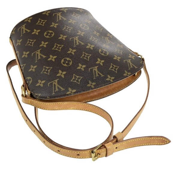 LOUIS VUITTON Logo Drouot Shoulder Bag Monogram Leather Brown - Picture 5 of 15